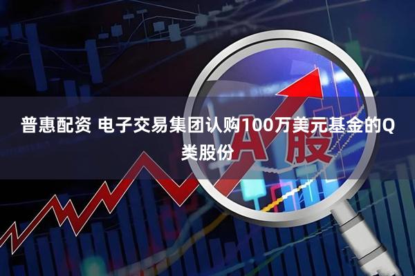 普惠配资 电子交易集团认购100万美元基金的Q类股份
